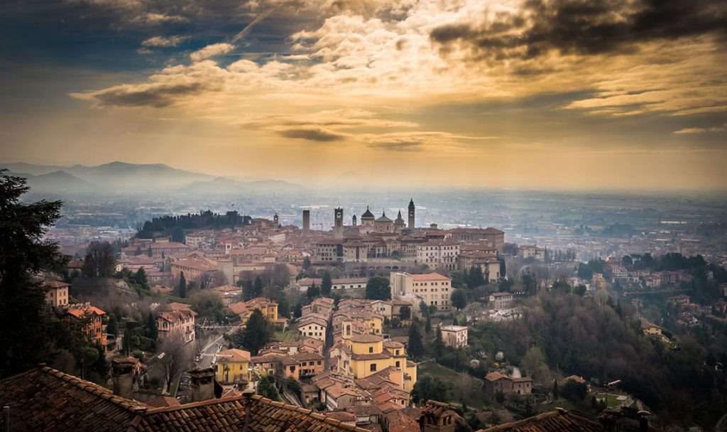 Bergamo city Italy