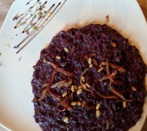 Blueberry risotto