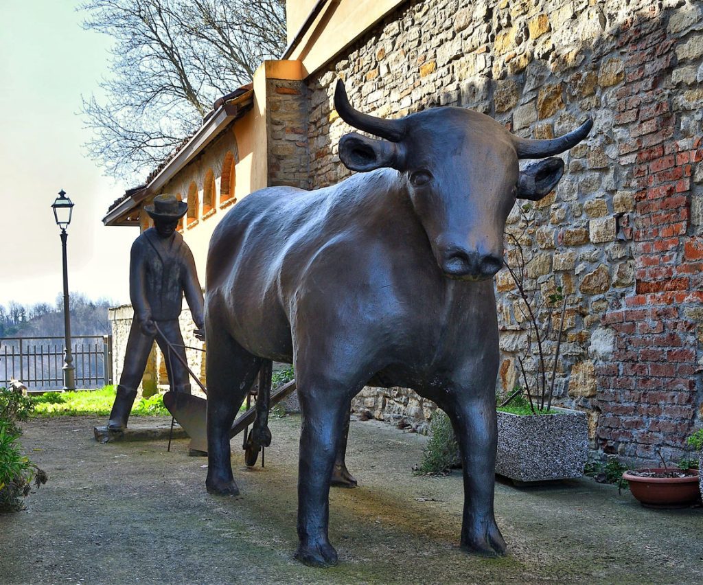 Bull monument made of cement