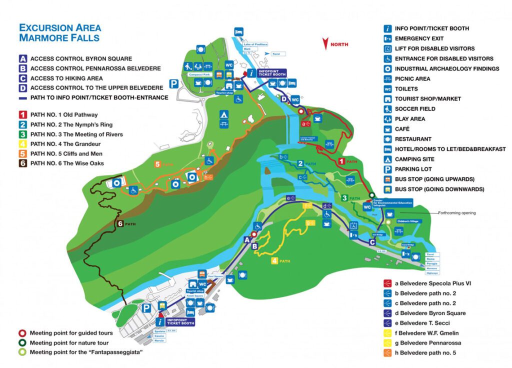 Marmore falls map