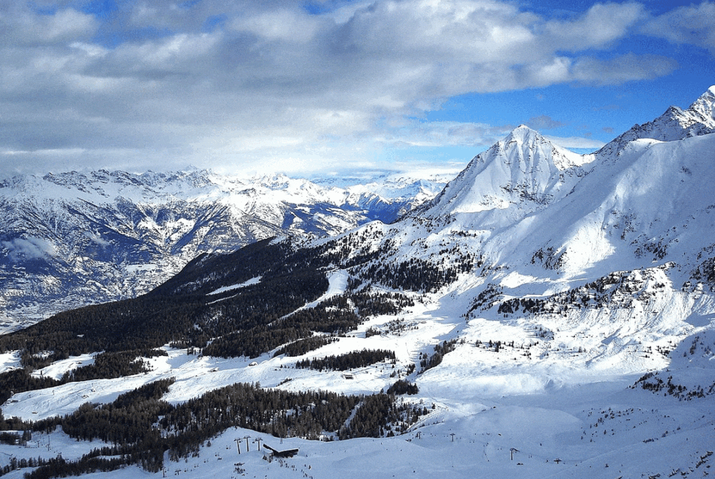 Pila mountains Italy